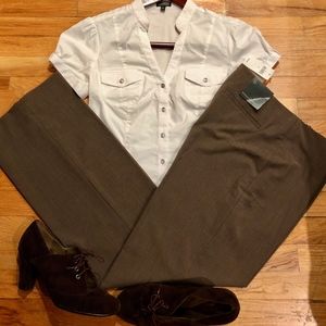 Banana Republic Brown Plaid Trouser Pants NWT